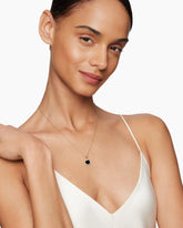 Petite DY Elements® Pendant Necklace in 18K Yellow Gold with Black Onyx and Diamonds, 17.8mm